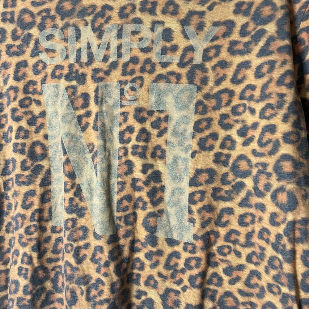 Zara Trafaluc Simply Number 1 Animal Cheetah Leopard Print Short Sleeve Shirt Sm - Picture 4 of 5
